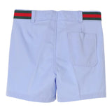 Gucci Bermuda Tinta Unita con Profili Logo per Neonato 810878 AZZURRO GUCCI 