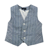 Manuel & Frank Gilet Tinta Unita con Fantasia per Bambino MF5193BX AZZURRO MANUEL & FRANK 