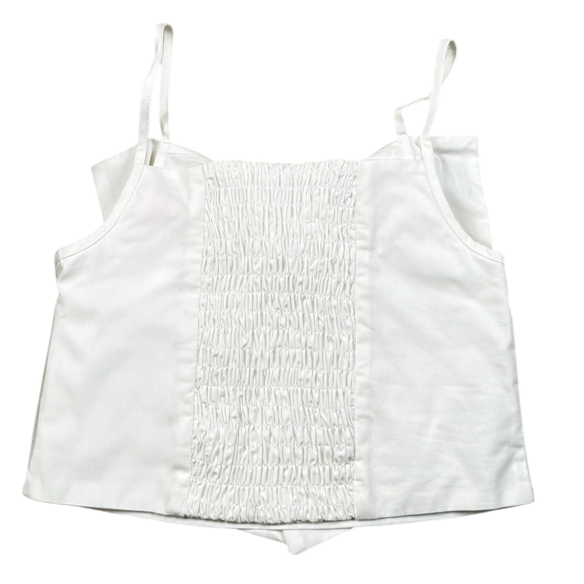 Vicolo Top Bretelline Tinta Unita con Fiocco per Neonata 3146TOP00317XN BIANCO VICOLO 