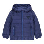 Guess Giubbino Tinta Unita con Cappuccio per Bambino H4BT03WCFM0J BLU GUESS 