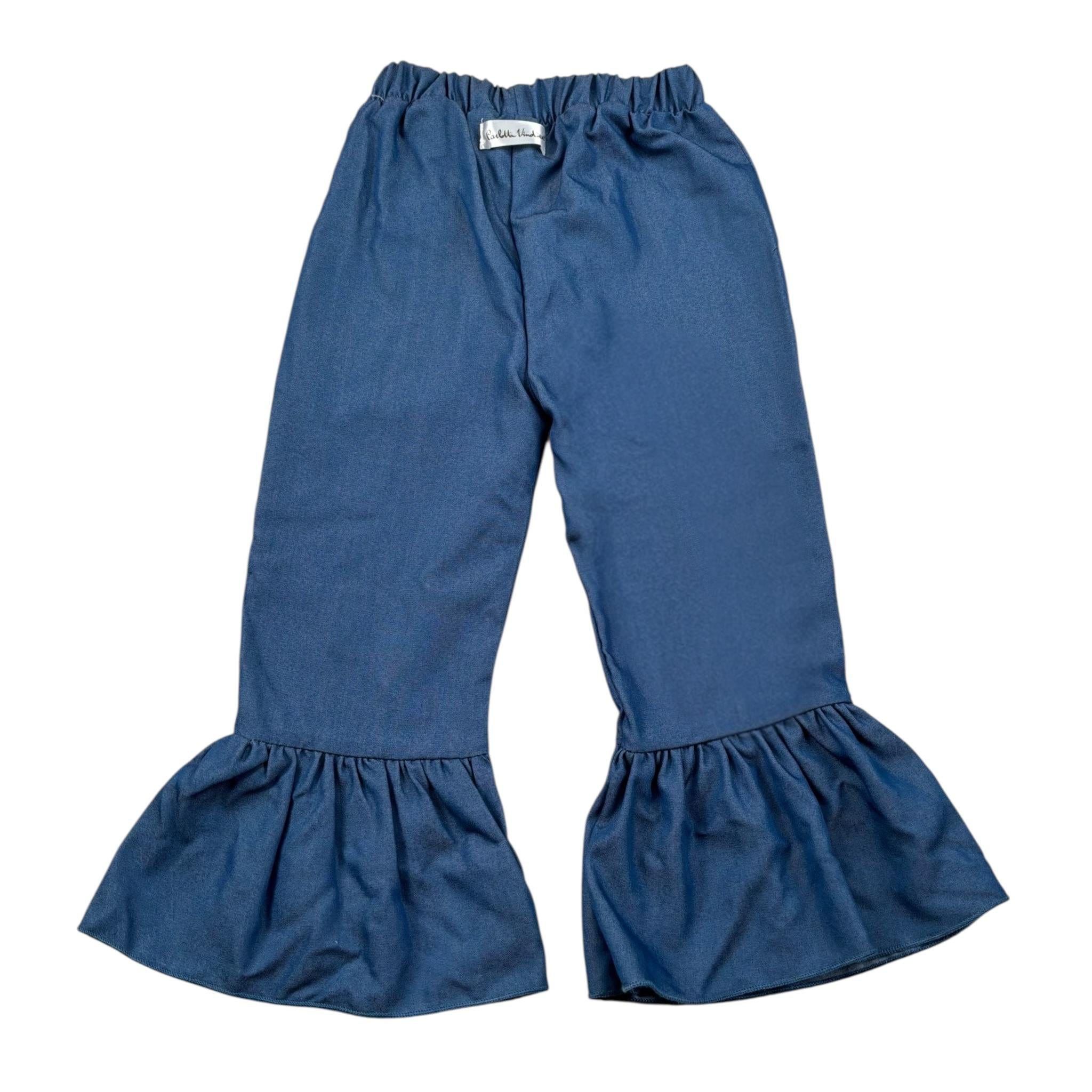 Carlotta Vindice Completo 2 Pezzi Top-Pantalone E Bandana Blu per Bambina SCPTT4J BLU CARLOTTA VINDICE 
