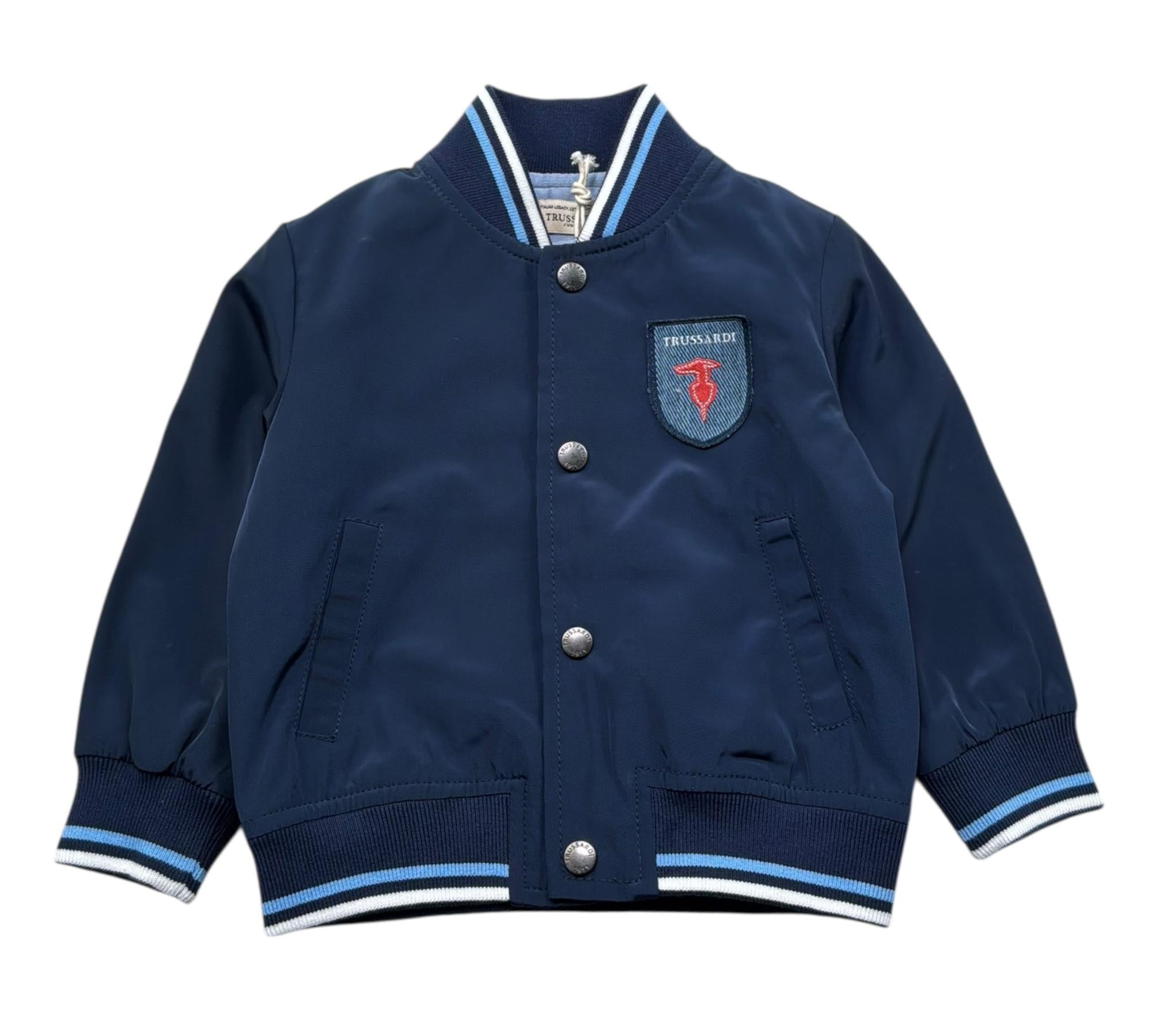 Trussardi Giubbino Tinta Unita con Bottoni per Neonato TIP26030GB BLU TRUSSARDI 