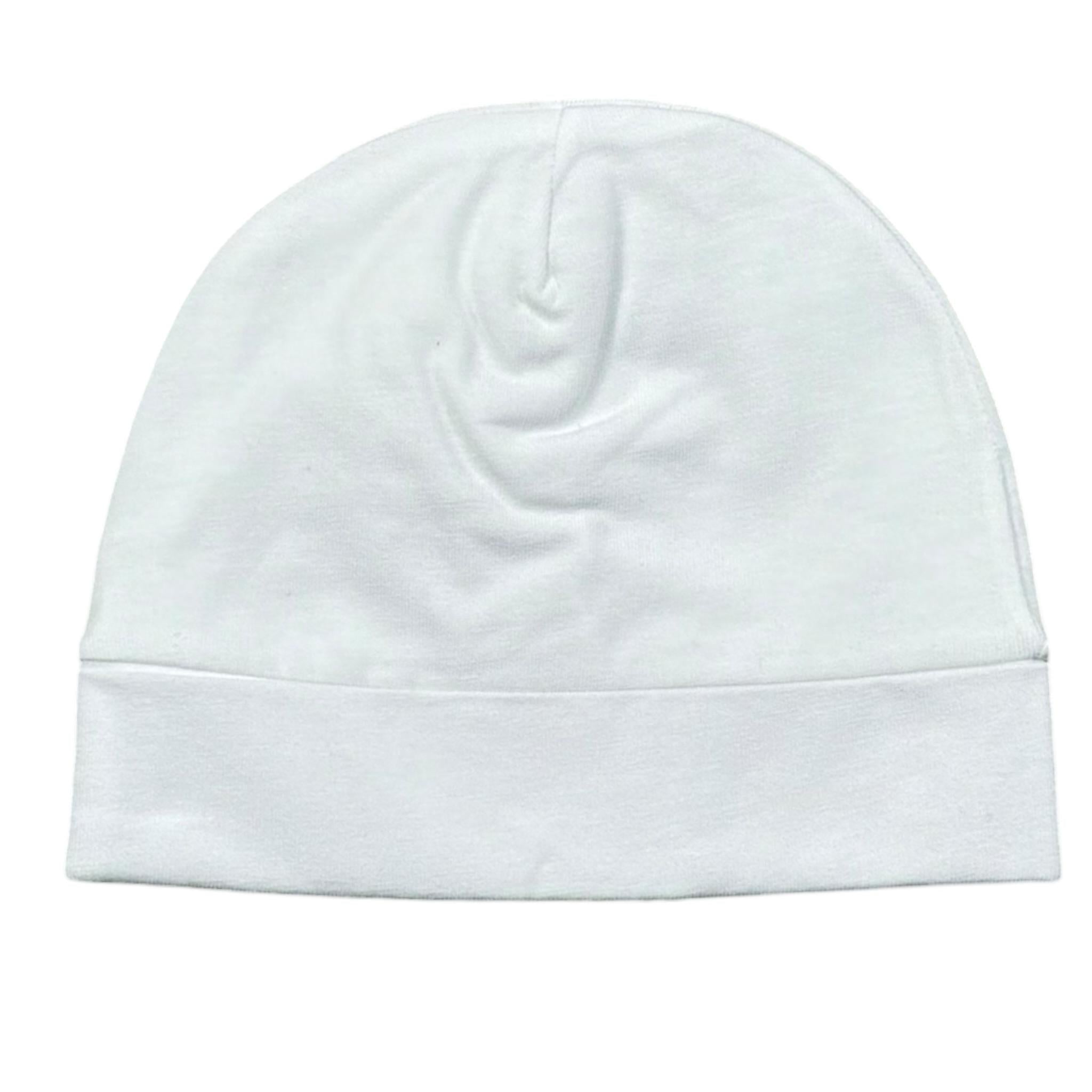 Lalalu' Cappello Tinta Unita con Ricami per Neonata CAL6M BIANCO LALALU' 