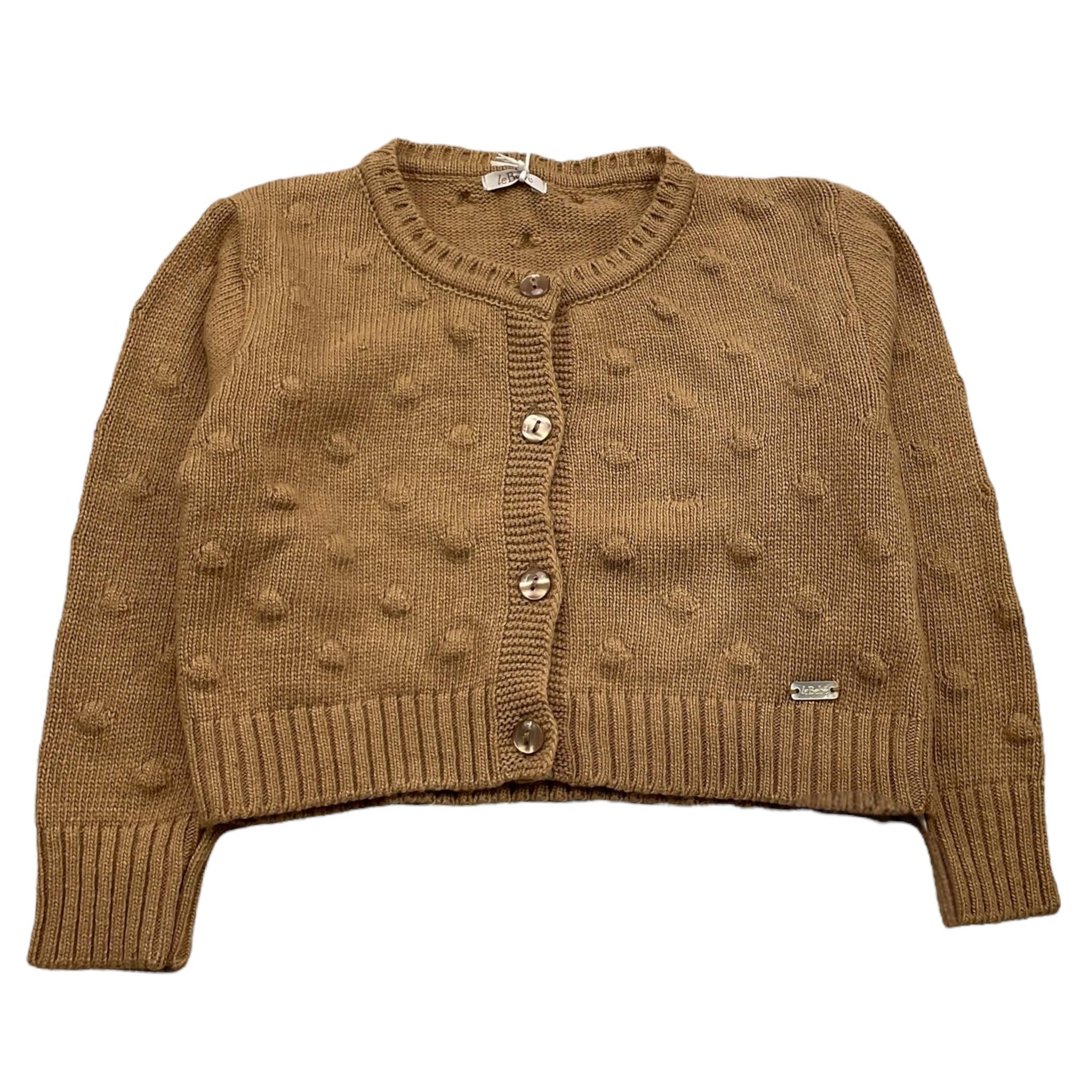 LE BEBE' cardigan tinta unita cn ricami Beige per Bambina LBG5588J BEIGE LE BEBE' 