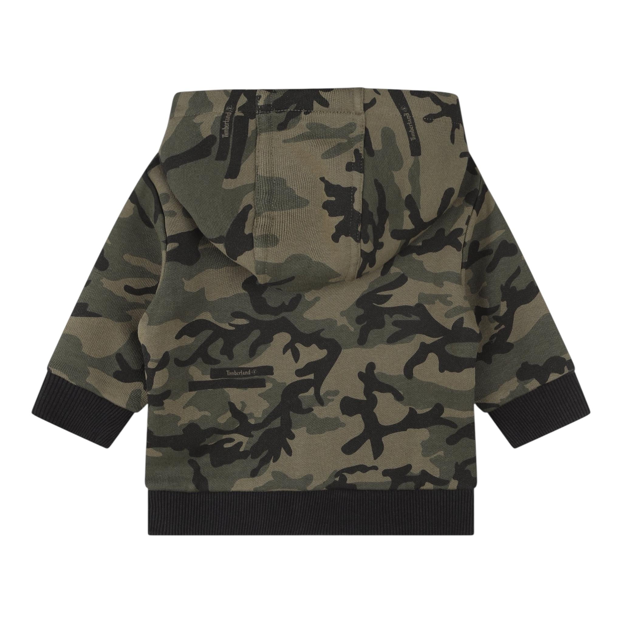 TIMBERLAND felpa con zip e cappuccio fantasia militare Verde per Bambino T60010 VERDE TIMBERLAND 