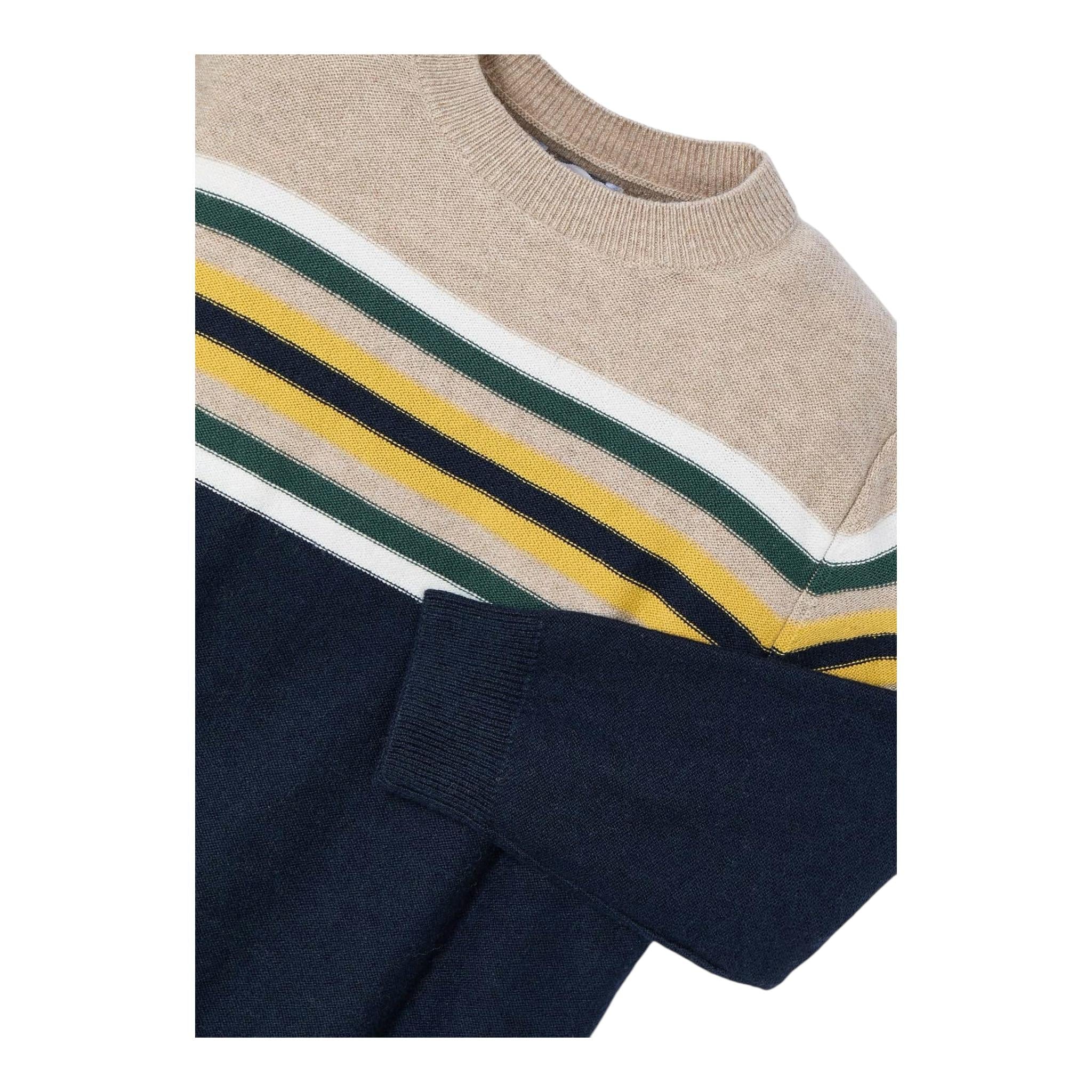 MAYORAL maglia tinta unita girocollo con fantasia a righe Blu per Bambino 4351 BLU MAYORAL 