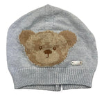LE BEBE' cappello tinta unita con orso Azzurro per Neonato LBB5101 AZZURRO LE BEBE' 