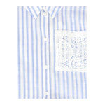 Twinset Camicia Tinta Unita con Fantasia A Righe per Bambina 251GJ2472X BIANCO/AZZURRO TWINSET 