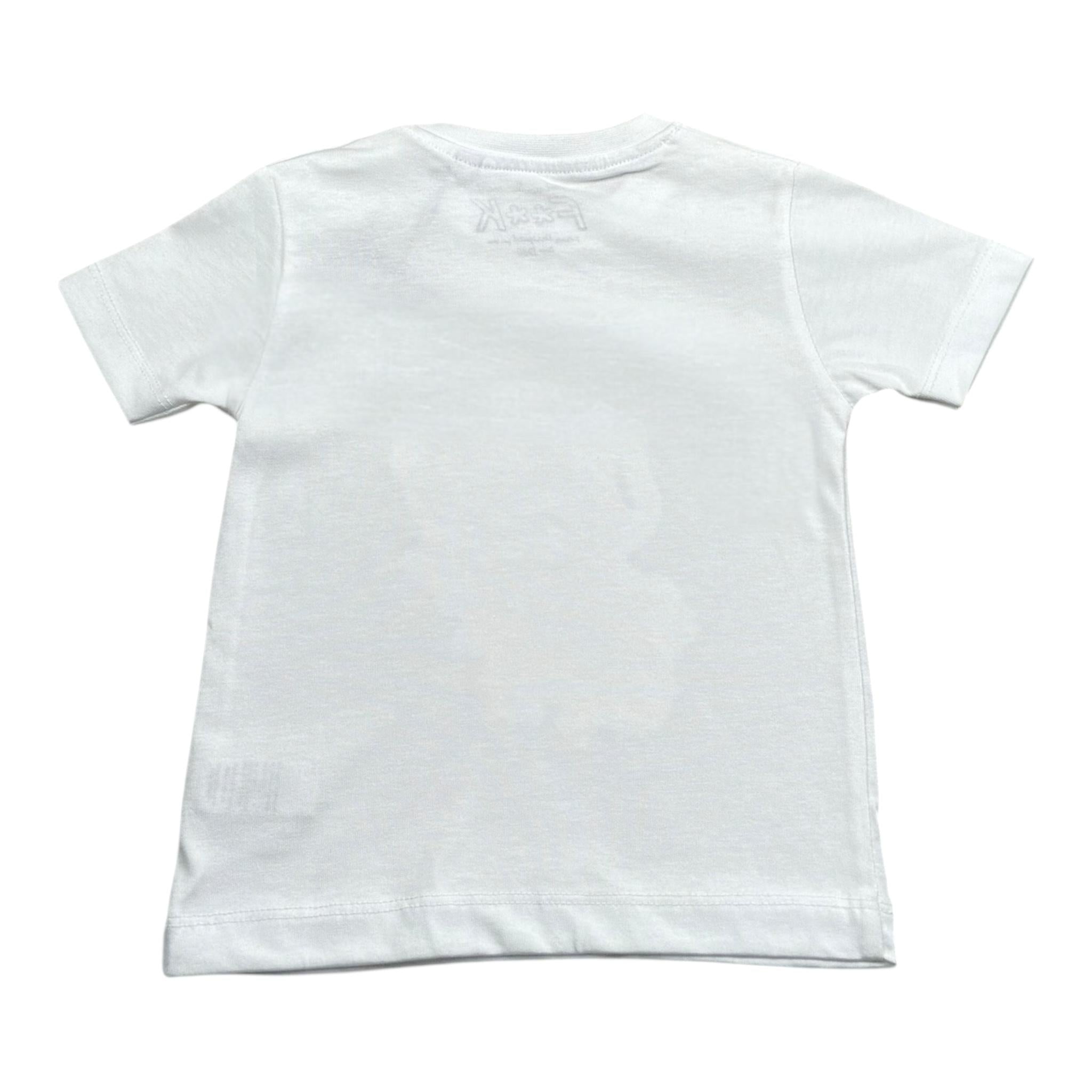 F**K T-Shirt Girocollo Tinta Unita con Stampa per Neonato FJ224203WH BIANCO F**K 
