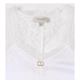 Twinset Top Tinta Unita con Ricami per Bambina 251GJ2454 BIANCO TWINSET 