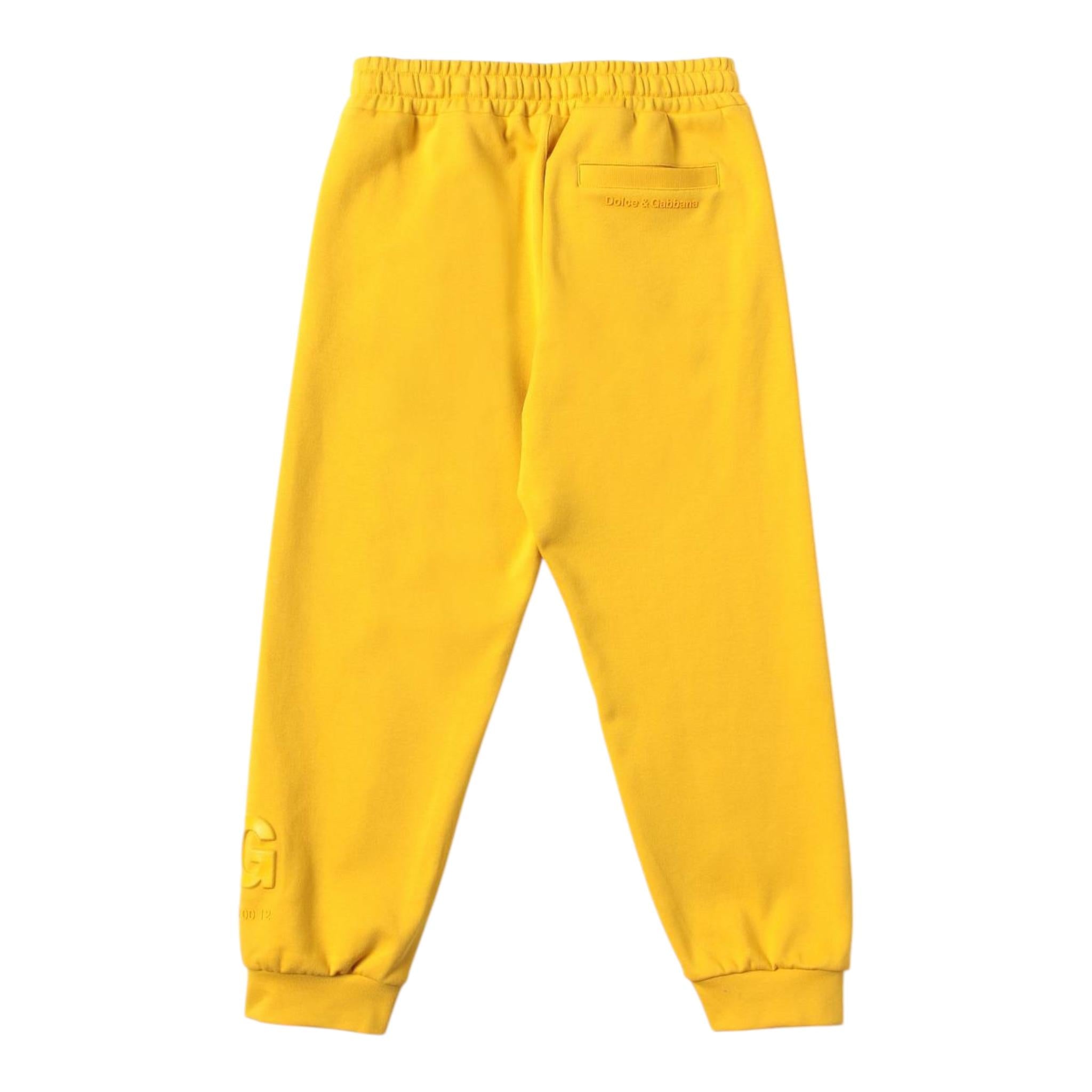 DOLCE & GABBANA pantalone modello tuta tinta unita con elastico in vita Giallo per Bambino L41JPCX GIALLO DOLCE & GABBANA 