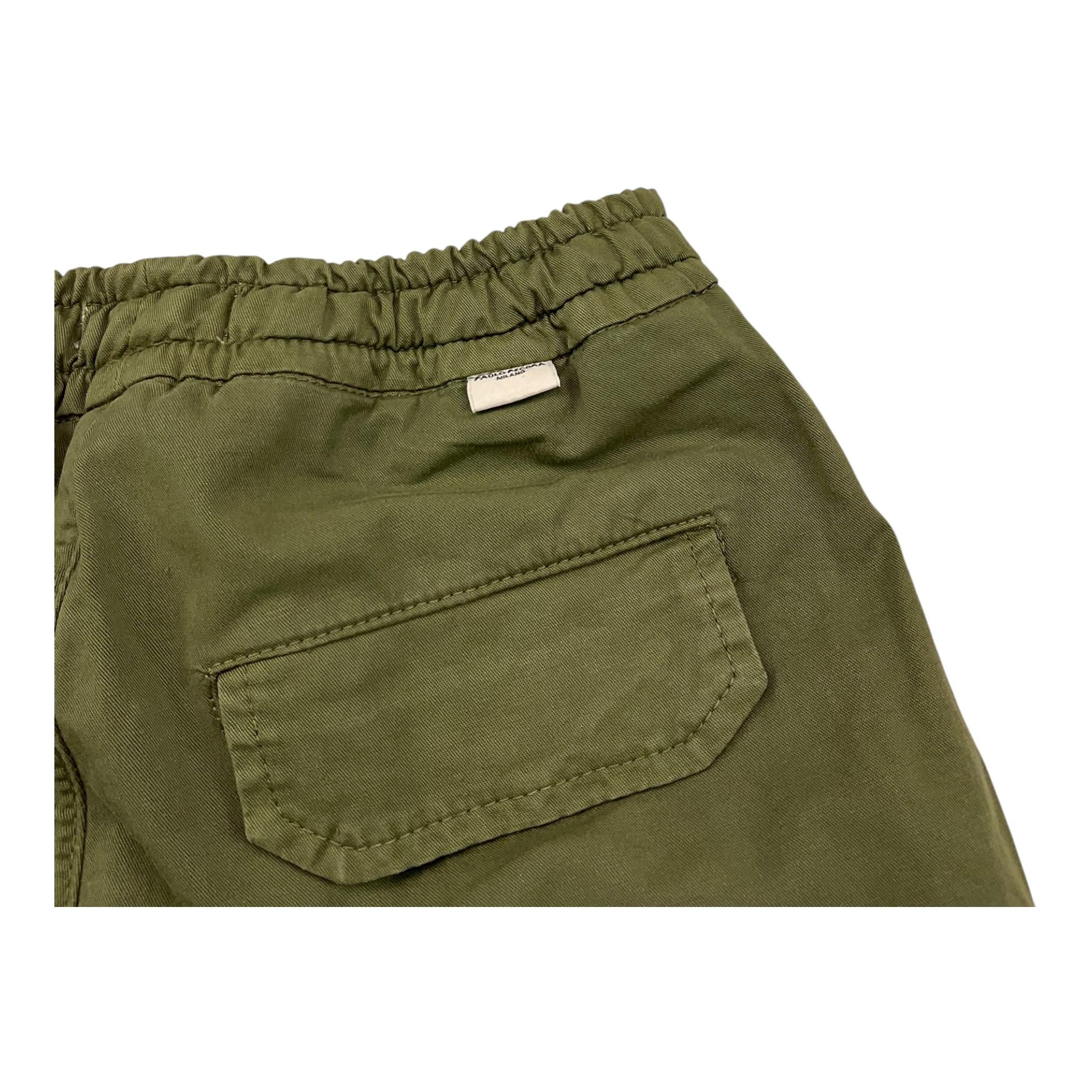 Paolo Pecora Bermuda Tinta Unita con Elastico In Vita per Bambino PP3995X VERDE PAOLO PECORA 