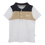 Boss Polo Mezza Manica Tinta Unita per Neonato J52098 BIANCO BOSS 
