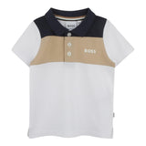 Boss Polo Mezza Manica Tinta Unita per Neonato J52098 BIANCO BOSS 