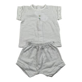 Calamaro Completo 2 Pezzi T-Shirt-Culotte per Neonato 17462 BIANCO CALAMARO 