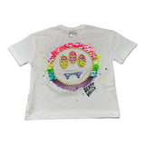 Barrow Kids T-Shirt Tinta Unita Girocollo Con Stampa Fronte E Retro Bianco Per Bambina