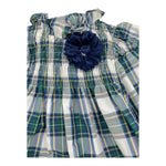 PICCOLA LUDO abito tinta unita con fantasia quadri Bianco per Bambina BS9WB034 BIANCO PICCOLA LUDO 