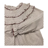 LA STUPENDERIA camicia manica lunga tinta unita fantasia floreale Bianco per Bambina TJCM44 BIANCO LA STUPENDERIA 