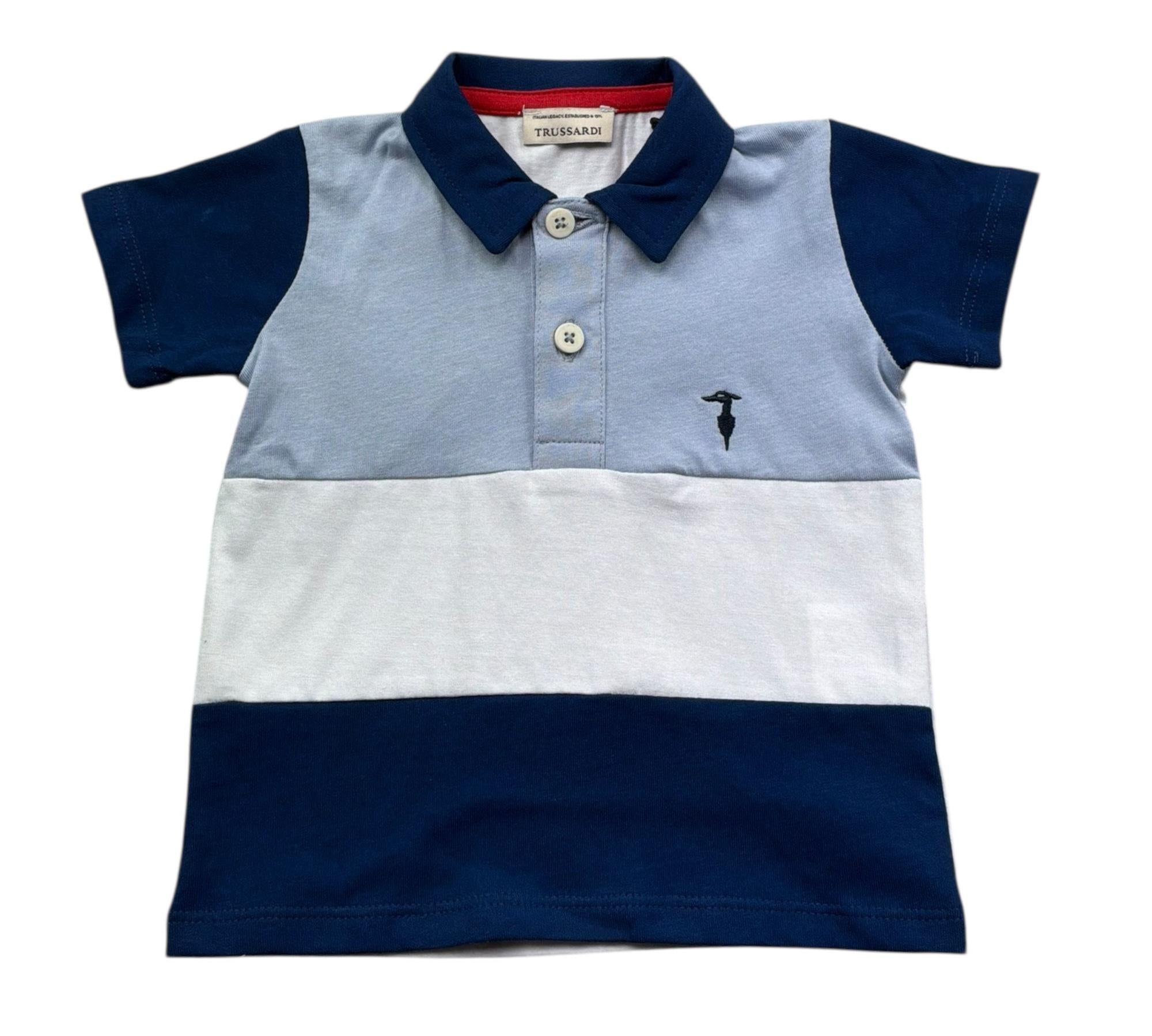 Trussardi Polo Mezza Manica Fantasia A Righe per Neonato TIP26095PO MULTICOLOR TRUSSARDI 