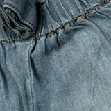 Mini Banda Short In Denim Tinta Unita per Neonata 3B735X BLU MINI BANDA 