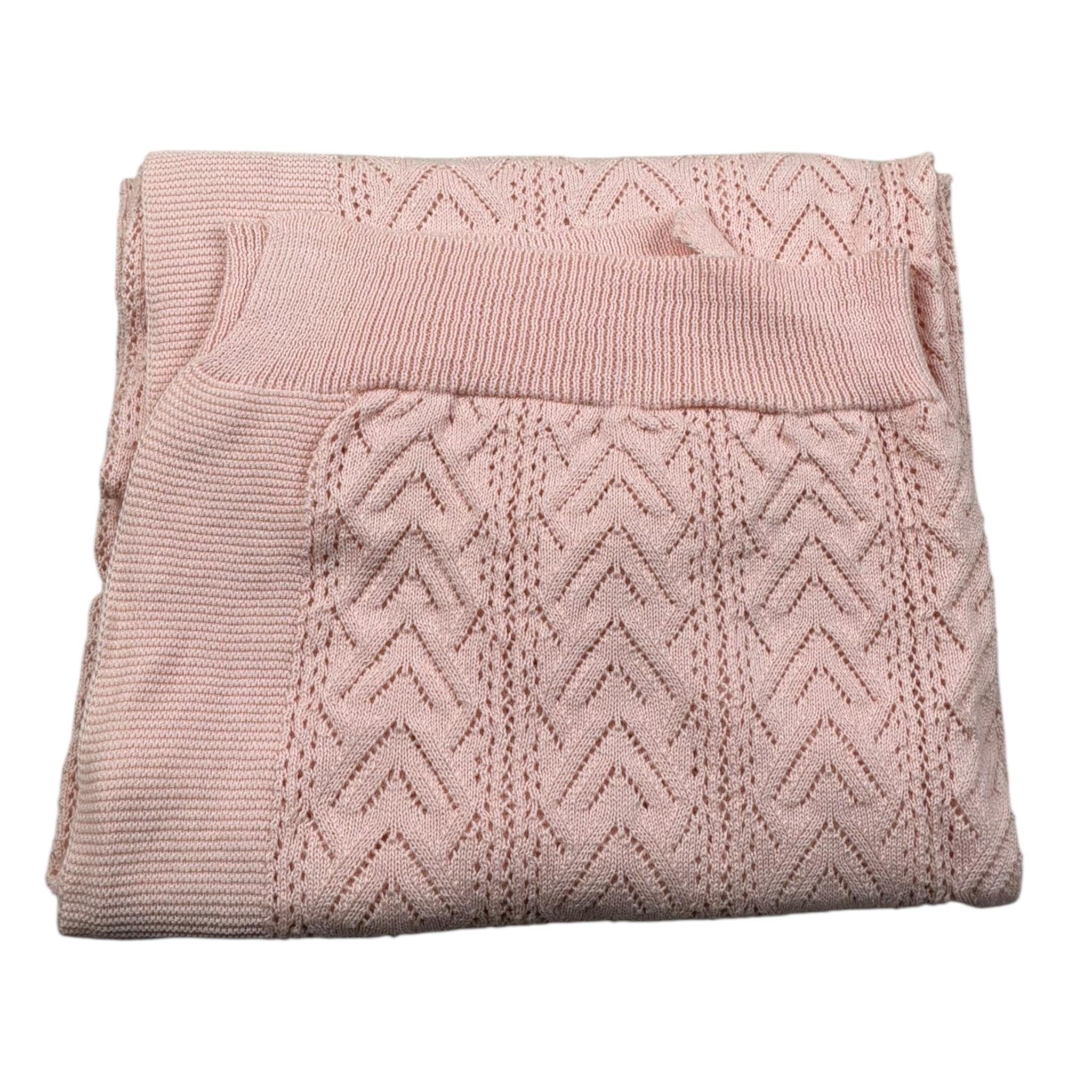 Wedoble Coperta Tinta Unita con Trafori per Neonata V2502306A ROSA WEDOBLE 