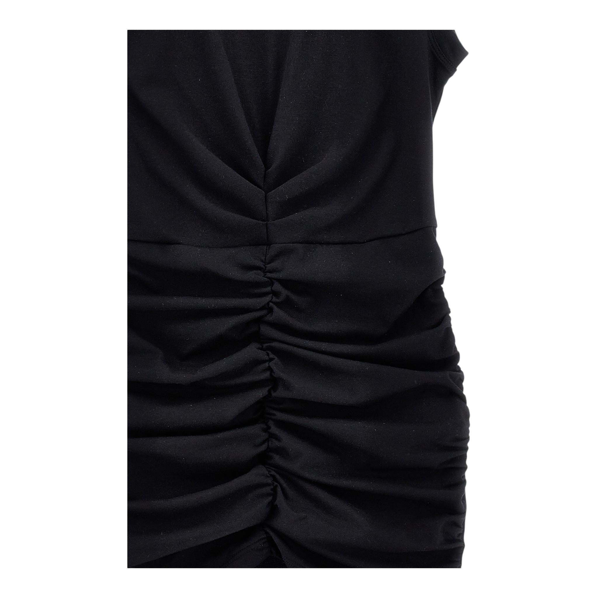 Monnalisa Abito Tinta Unita Giromanica per Bambina 41E910 NERO MONNALISA 