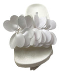 Monnalisa Ciabatte Tinta Unita con Applicazioni per Bambina 8CC022 BIANCO MONNALISA 