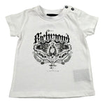 John Richmond T-Shirt Girocollo Tinta Unita con Logo per Neonato RIP26071TS BIANCO JOHN RICHMOND 
