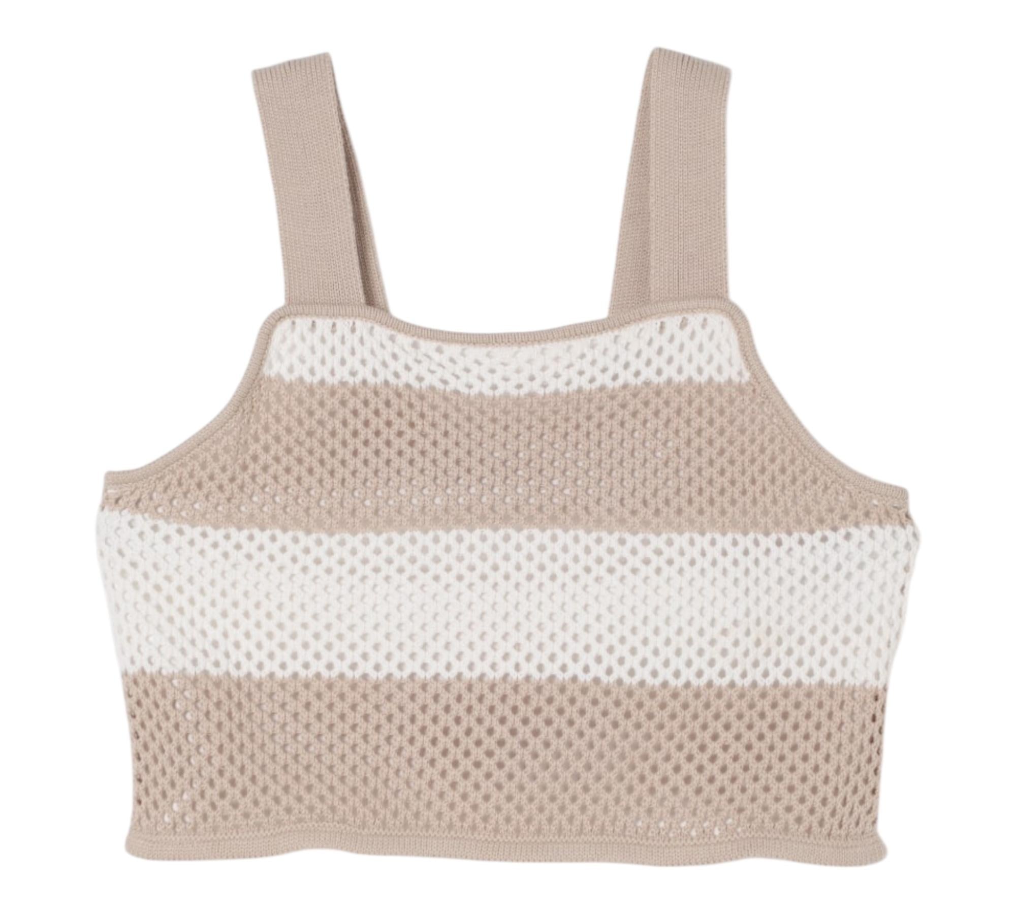 Max&Co. Top Giromanica Fantasia A Righe per Bambina MX01822X BIANCO/BEIGE MAX&Co. 