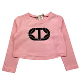 TWINSET shirt girocollo tinta unita con stampa Rosa per Neonata 242GJ2032X ROSA TWINSET 