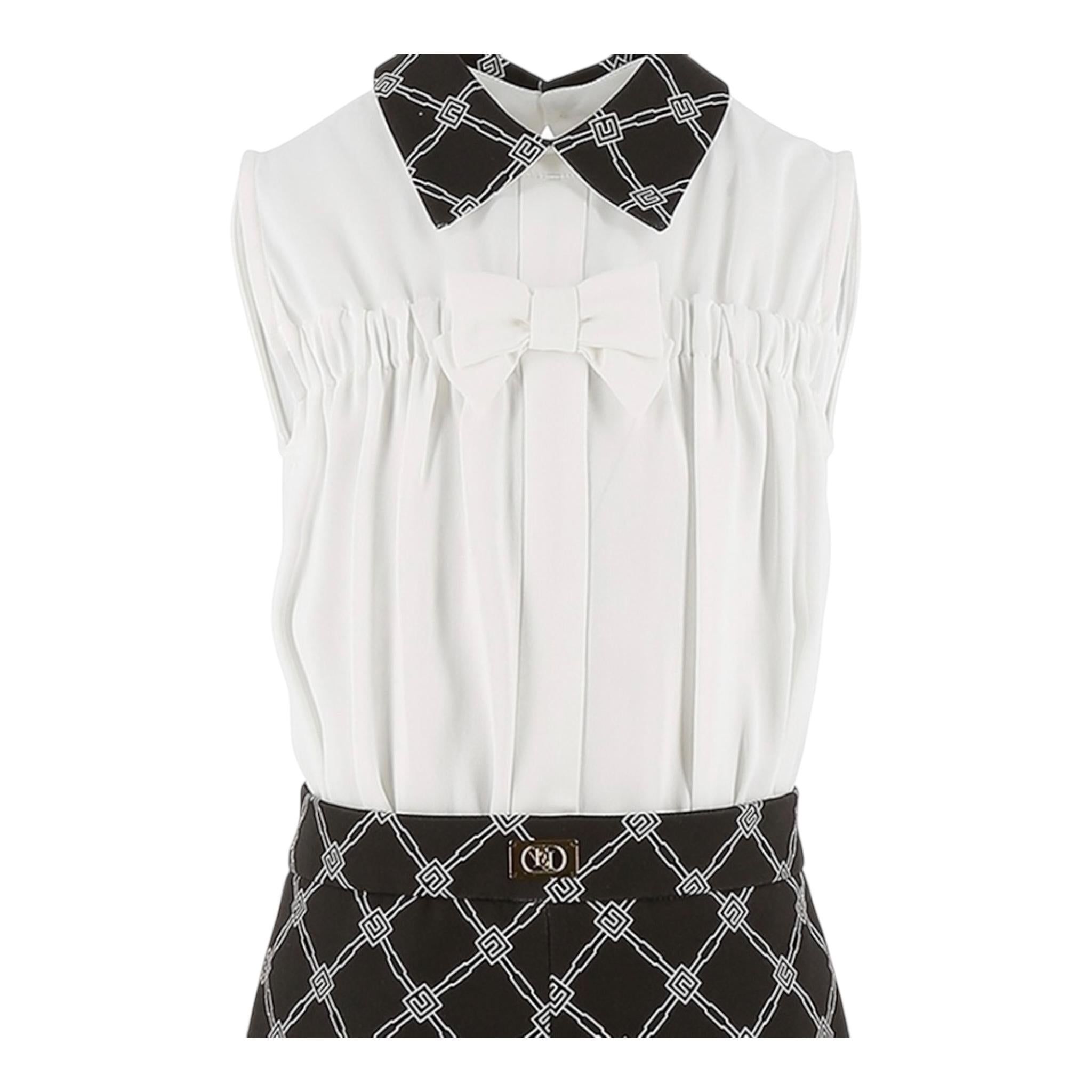 Elisabetta Franchi Tuta Giromanica Bicolore per Bambina EFTA100XX BIANCO/NERO ELISABETTA FRANCHI 