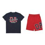 Daniele Alessandrini Completo 2 Pezzi T-Shirt - Bermuda Bicolore per Bambino 1236K00357X ROSSO/BLU DANIELE ALESSANDRINI 