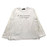 DANIELE ALESSANDRINI shirt girocollo tinta unita con stampa Bianco per Bambino 1291M00072XX BIANCO DANIELE ALESSANDRINI 