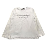 DANIELE ALESSANDRINI shirt girocollo tinta unita con stampa Bianco per Bambino 1291M00072XX BIANCO DANIELE ALESSANDRINI 