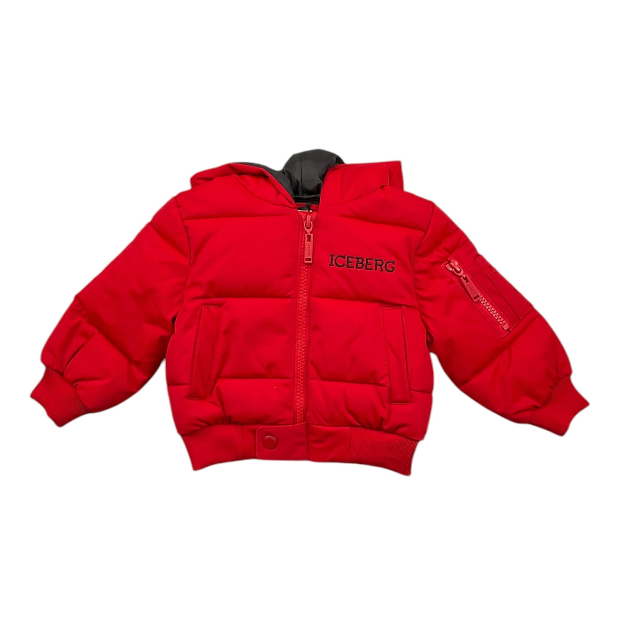ICEBERG giubbino tinta unita con zip e cappuccio Rosso per Neonato GBICE5311B ROSSO ICEBERG 