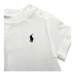 Ralph Lauren T-Shirt Girocollo Tinta Unita con Ricamo per Neonato 320832904033 BIANCO RALPH LAUREN 