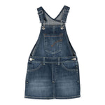 Dondup Salopette In Denim Tinta Unita per Bambina DFAB180C BLU DONDUP 