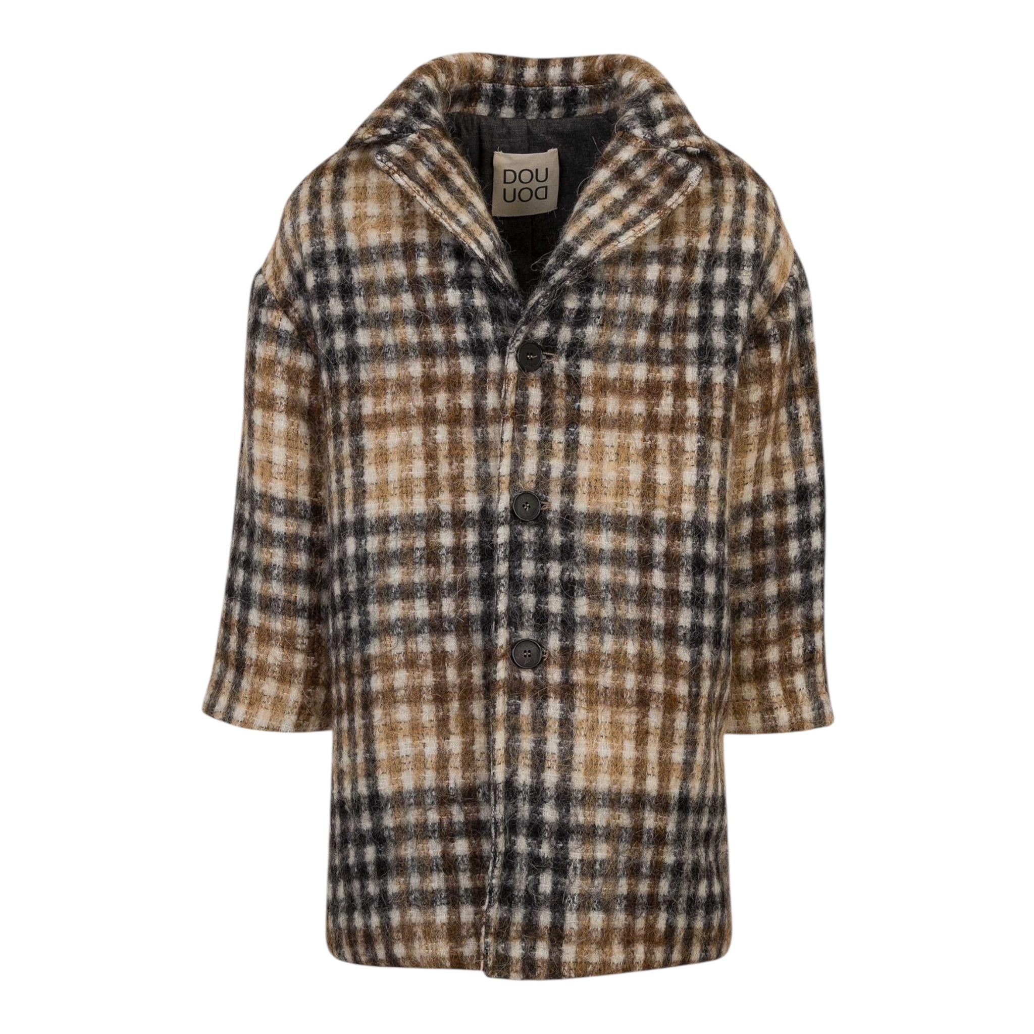 DOU DOU cappotto stampa fantaisa quadri Beige per Bambino DV2P80 BEIGE DOU DOU 