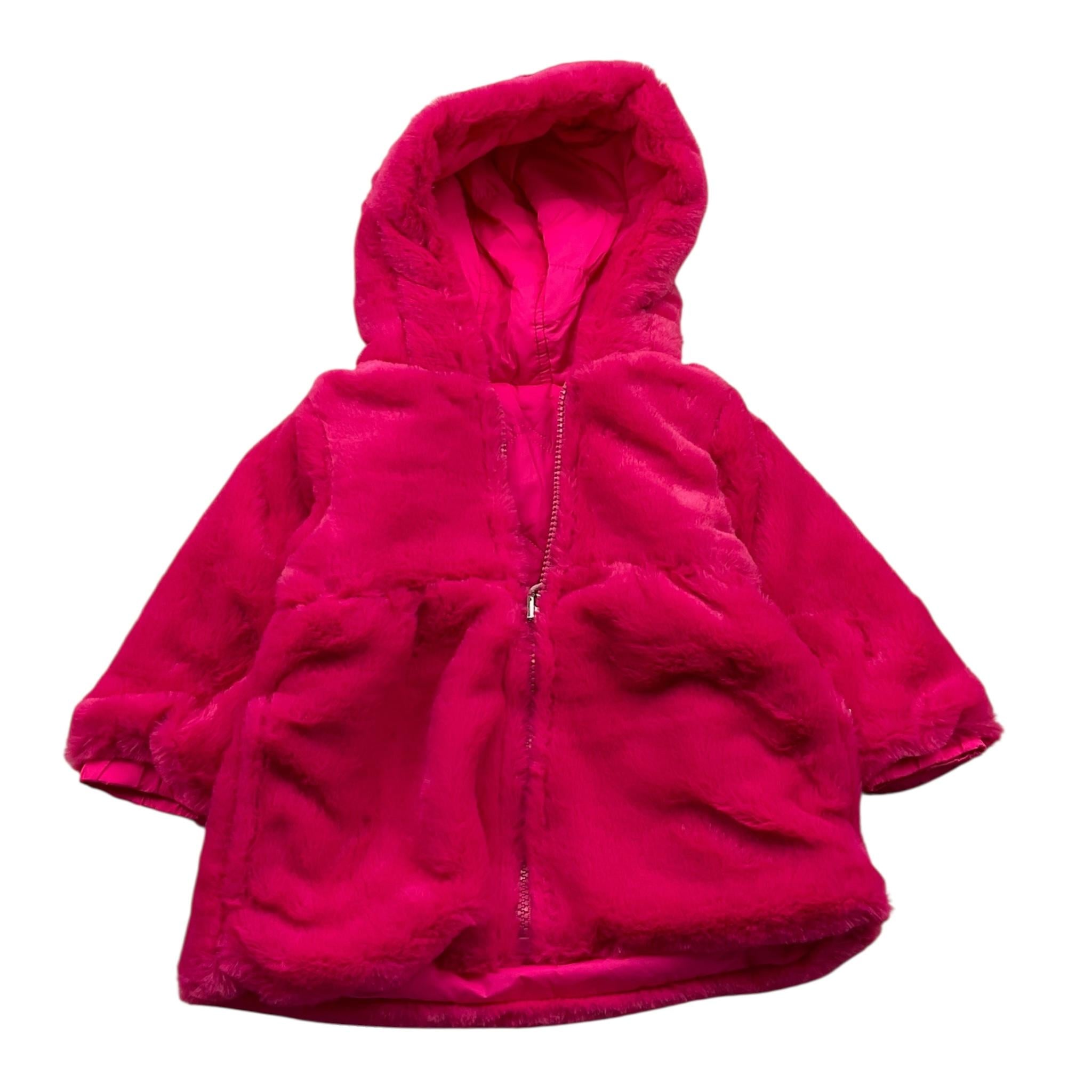 PINK BABY giubbino tinta unita reversibile con cappuccio Fuxia per Neonata YC3052 FUXIA PINK BABY 