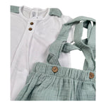 Calamaro Completo 2 Pezzi T-Shirt-Salopette per Neonato 17942 BIANCO/VERDE CALAMARO 