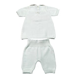 Scaldacuore Completo 2 Pezzi T-Shirt-Short In Maglia per Neonata PS07PCORPE24 BIANCO SCALDACUORE 