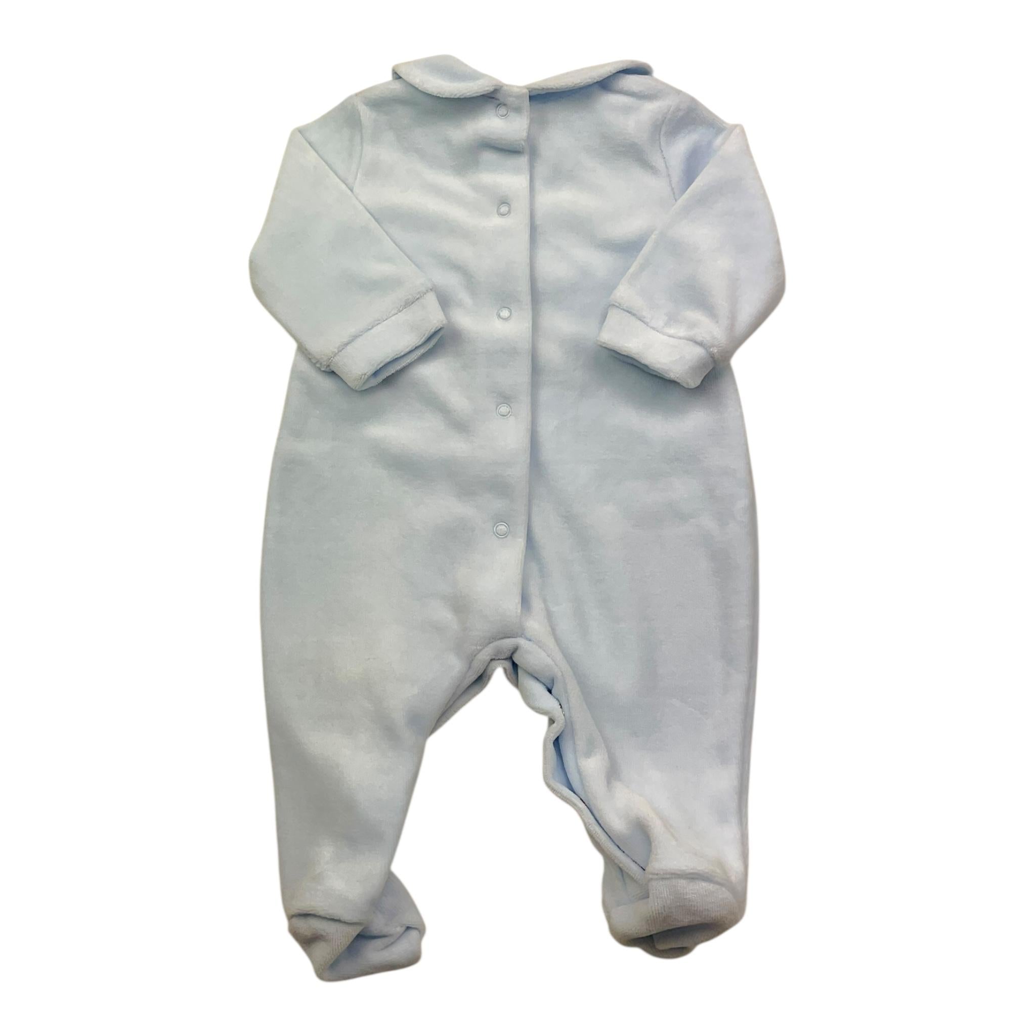 NANAN tutina tinta unita con stampa Azzurro per Neonato I2401001A AZZURRO NANAN 