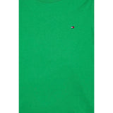 Tommy Hilfiger T-Shirt Girocollo Tinta Unita con Logo per Bambino KB0KB06879X VERDE TOMMY HILFIGER 