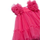 Abel & Lula Abito Tinta Unita con Rouches per Neonata 50299N ROSA FLUO ABEL & LULA 