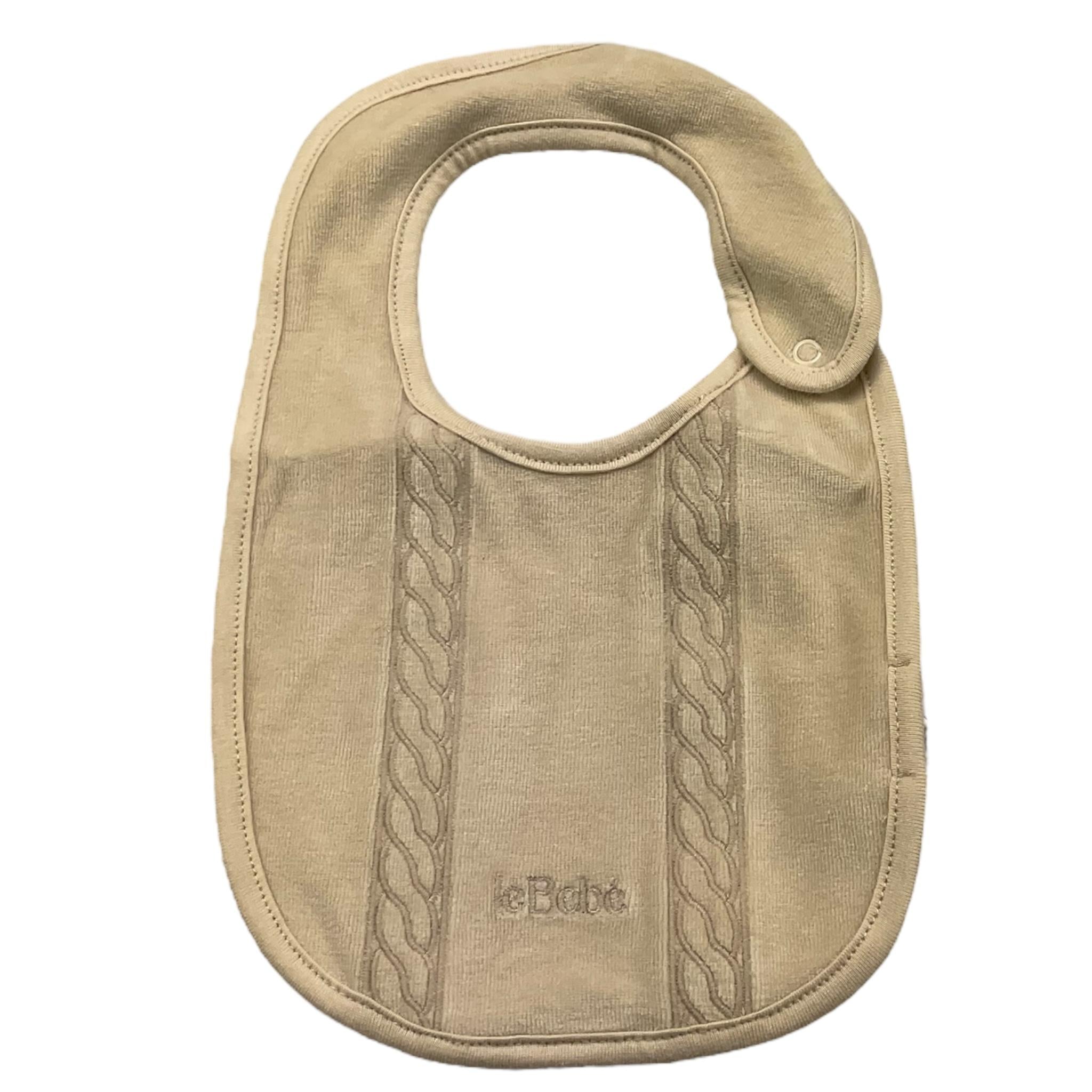 LE BEBE' bavetta tinta unita con ricami Beige per Neonato LBB5094 BEIGE LE BEBE' 