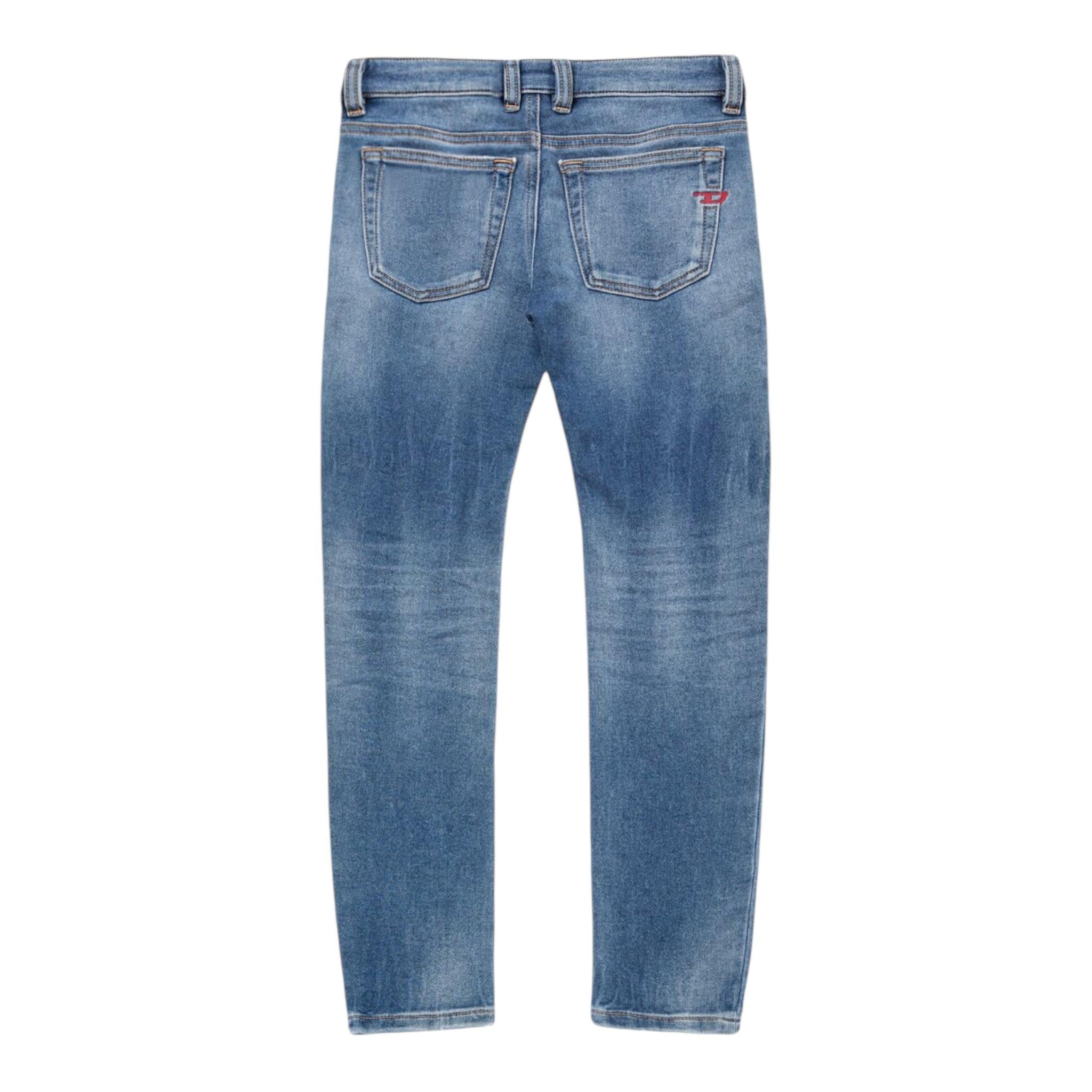 Diesel Jeans Tinta Unita con Girovita Regolabile per Bambino J00993 BLU DIESEL 