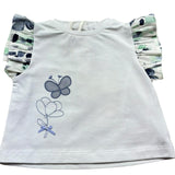 Minibanda T-Shirt Girocollo Tinta Unita con Stampa per Neonata 3B78 BIANCO MINIBANDA 