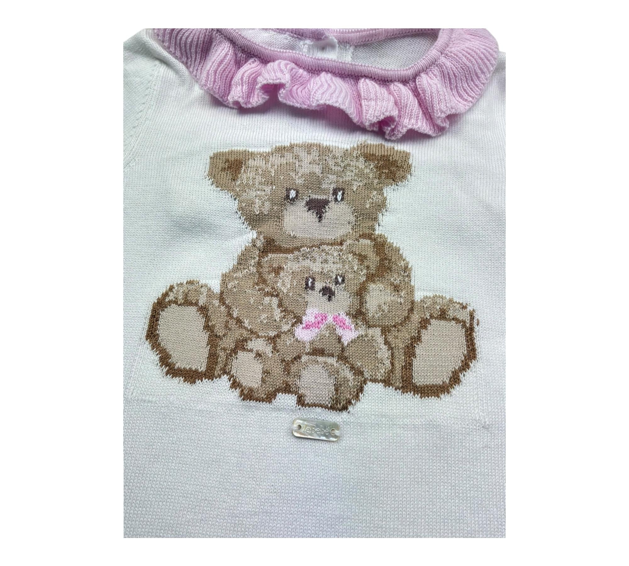 Le Bebe Pagliaccetto Mezza Manica Tinta Unita con Colletto per Neonata LBG6318 BIANCO LE BEBE 