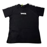 Disclaimer T-Shirt Tinta Unita Con Stampa In Contrasto Nero Per Bambino