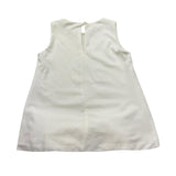 U+È Abito Tinta Unita Giromanica con Applicazioni per Bambina UE1825 BIANCO U+è 